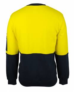 310 Cotton Crew Neck Fleece, Hi Vis